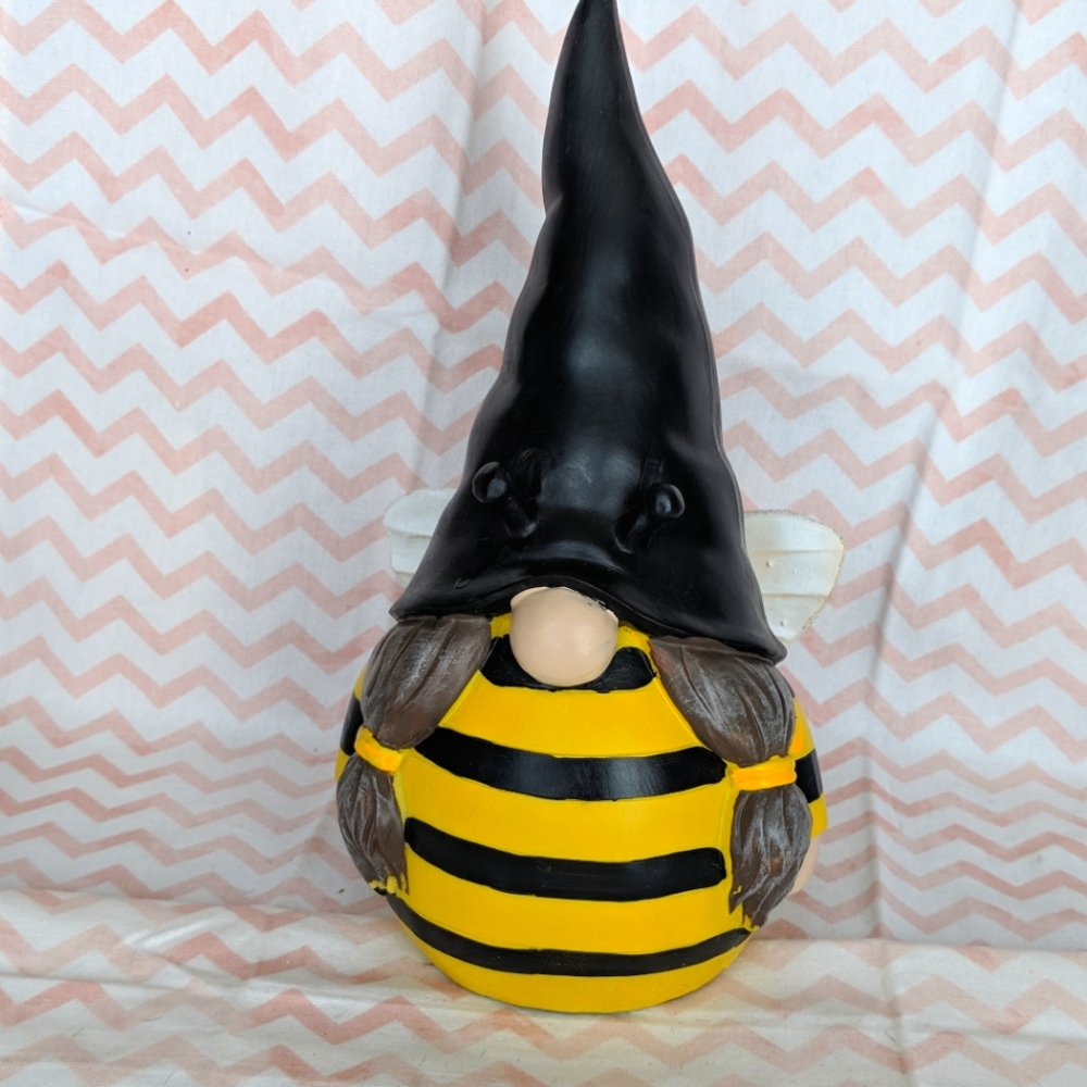 New - Bumblebee Girl Gnome - 10 1/2"